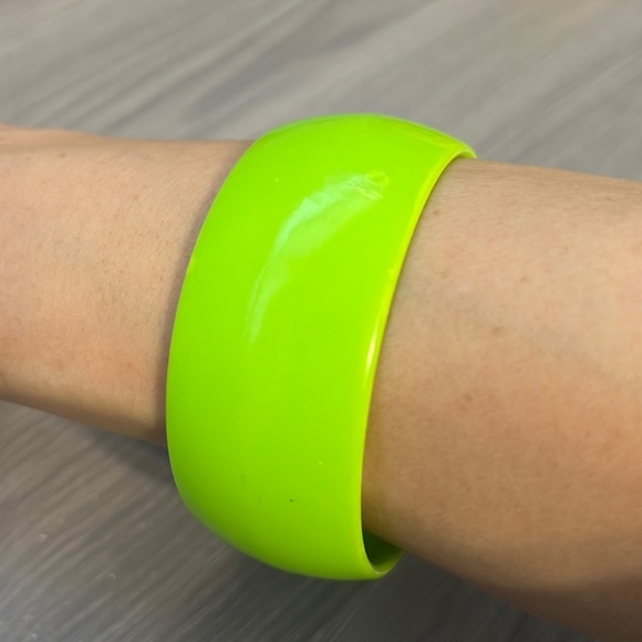 Jewelry Vintage Lucite Lime Green Bangle Bracelet Wide Poshmark